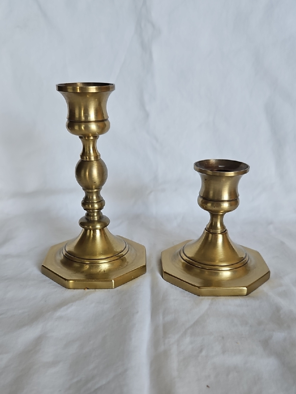 Baldwin Vintage Candlestick Pair - Solid Brass